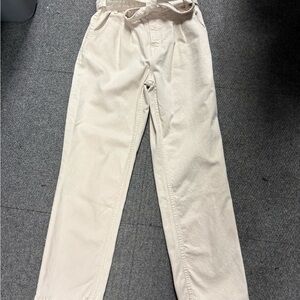Hudson Jeans Women's Cream Paper Bag Pants